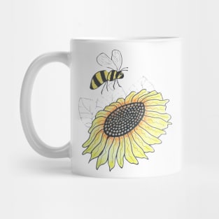 Sunflower and bumble bee Mug